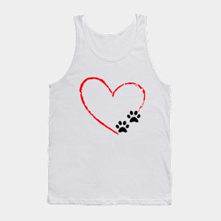 paws heart Tank Top